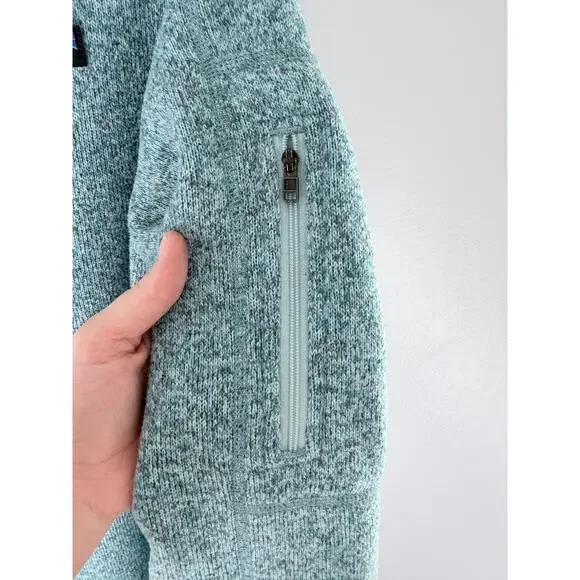 Patagonia Women's Better Sweater 1/4-Zip Fleece Pullover Teal Green-Size L - Picture 3 of 8